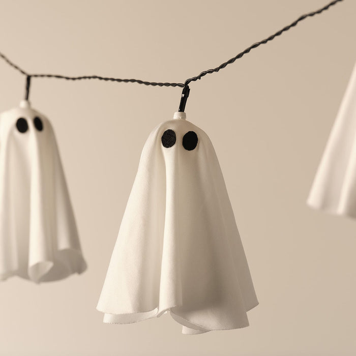 10 Ghost LED Outdoor Halloween String Lights