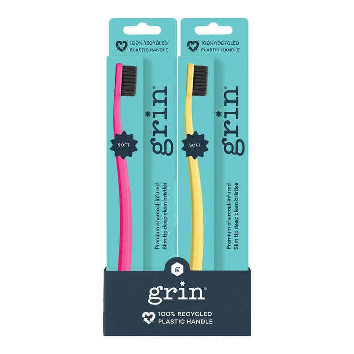 100% Recycled Charcoal-Infused Toothbrush - Soft