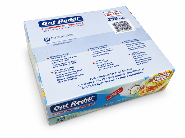 10.56" x 11" Clear, Gallon Zipper Bag