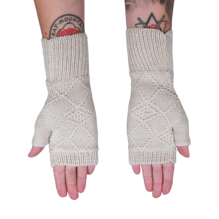 Alpaca Fingerless Mittens