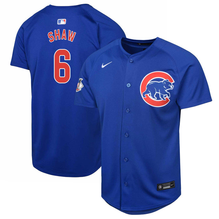Chicago Cubs Matt Shaw Youth Nike Alternate Home Run Jersey With Authentic Lettering