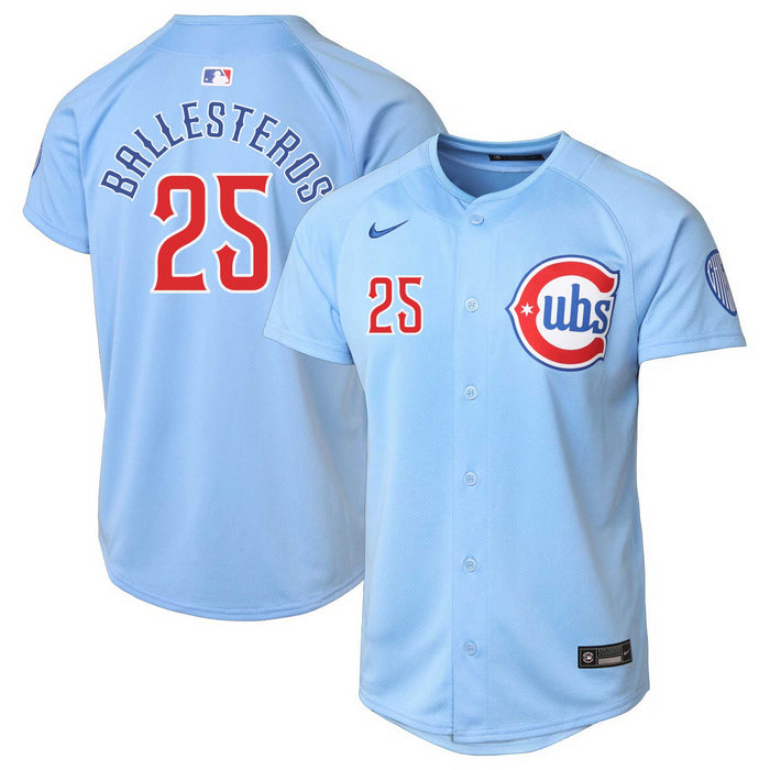 Chicago Cubs Moisés Ballesteros Nike Youth Blues Alternate 2 Home Run Jersey