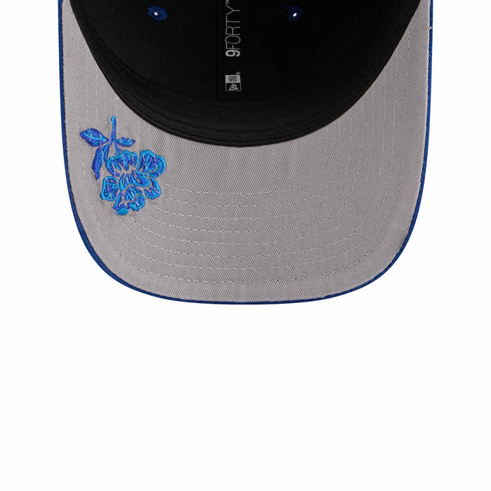 Chicago Cubs New Era Women's Navy Floral Mesh 9FORTY M Crown Adjustable Cap