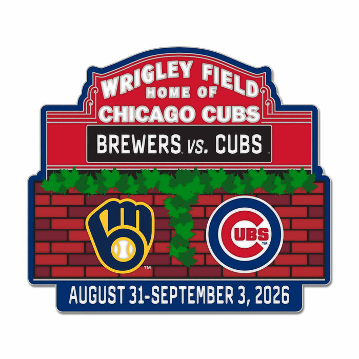 Chicago Cubs vs. Milwaukee Brewers 2026 Series Pin