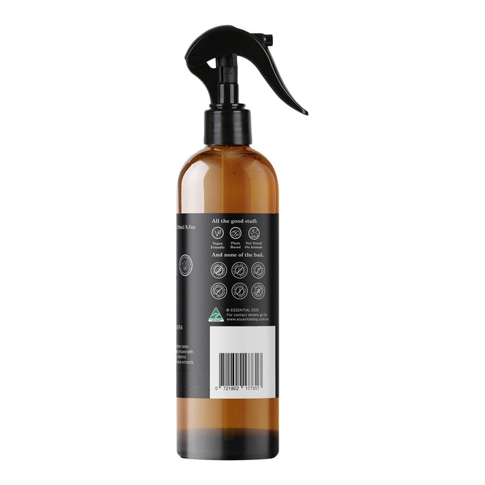 Brown spray bottle with black nozzle on a white background.