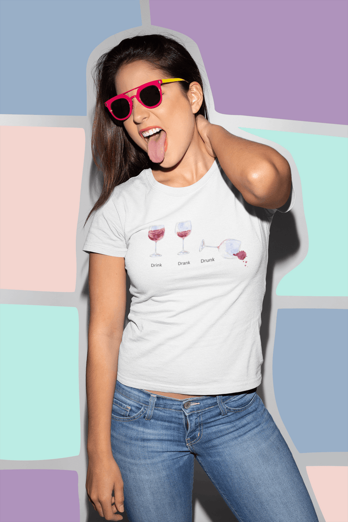 Drink, Drank, Drunk Tee - Sip, Savor, Repeat π·π·π· - Women's Softstyle Tee - Whippie's