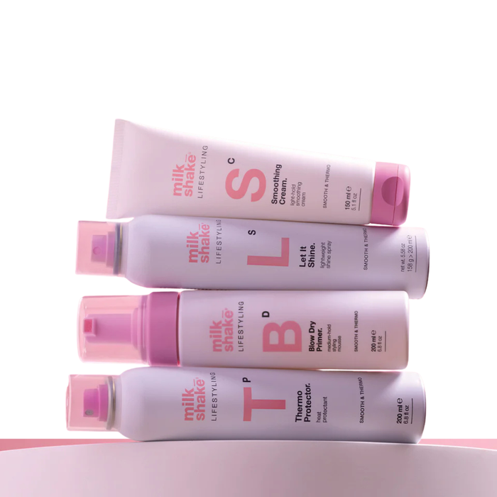 Set of hair care products from milk_shake on a white background