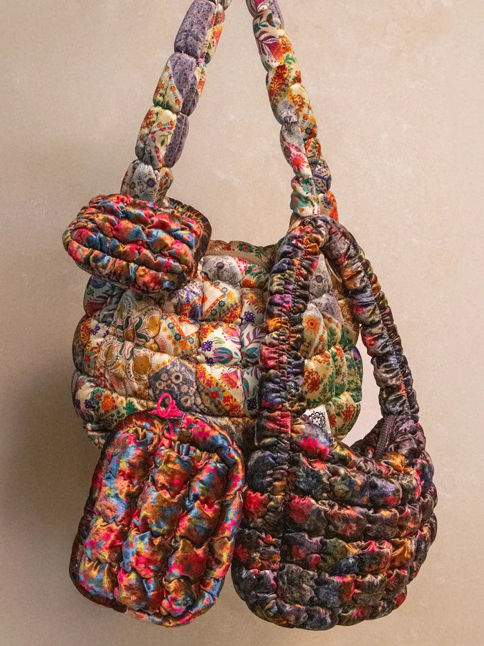 Puffy Fit-It-All Bag - Velvet Dark Floral Garden-view 5