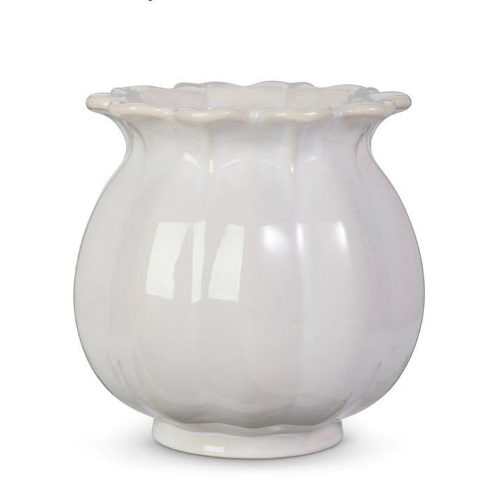 Raz Ivory Bud Planter