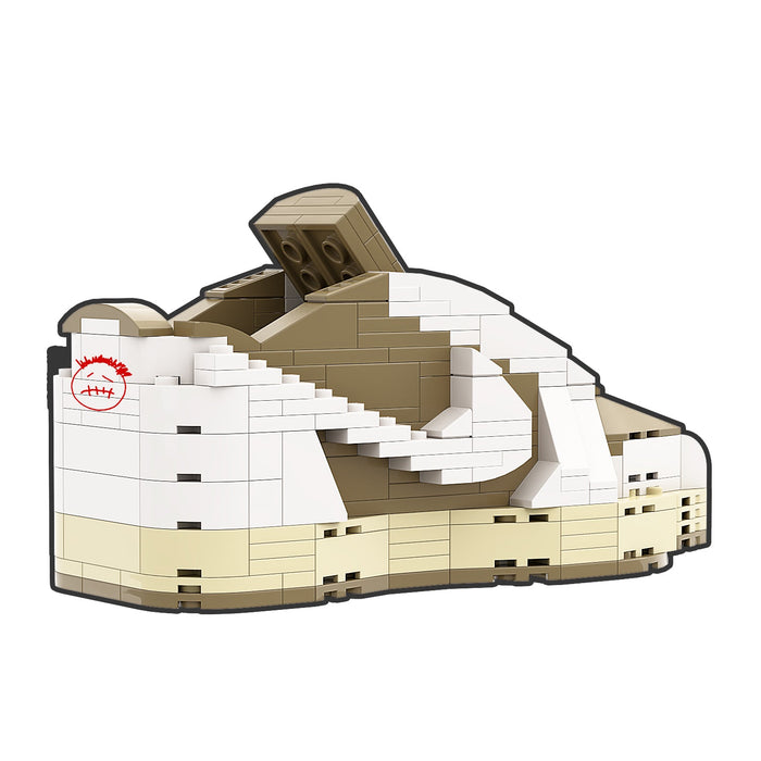 #sneaker bricks# - #hypebrickz# - #sneakergifts# - Custom Nike Air Jordan 1 Travis Scott Low Reverse Mocha Sneaker LEGO Style