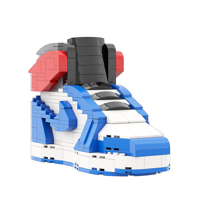 #sneaker bricks# - #hypebrickz# - #sneakergifts# - Custom Nike Air Jordan 1 Union Blue Toe Sneaker LEGO Style