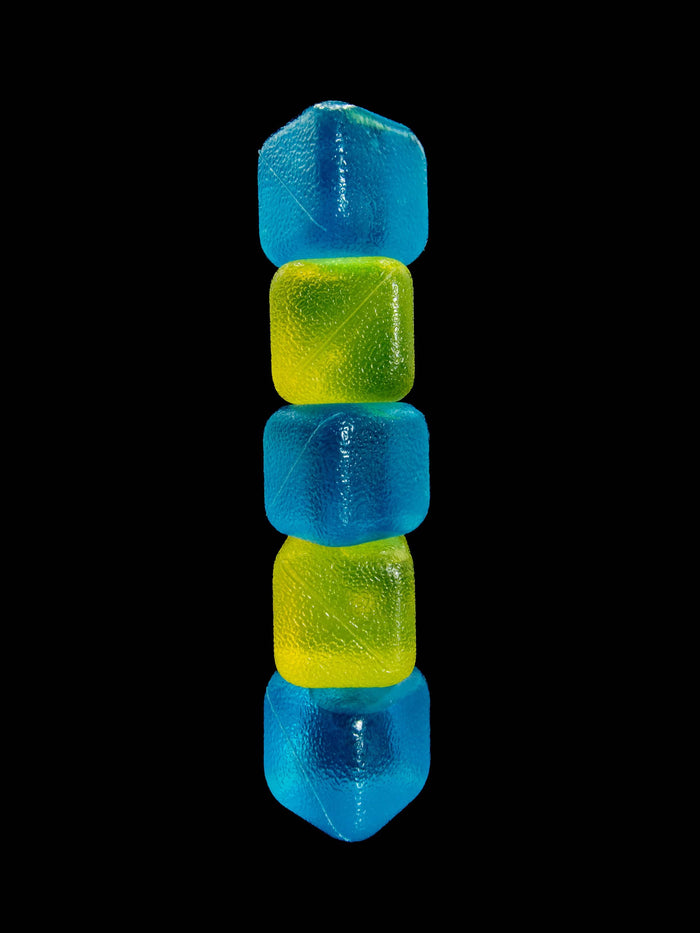 CUBED ICE CUBED ICE-Blue-Yellow-10lb Bag