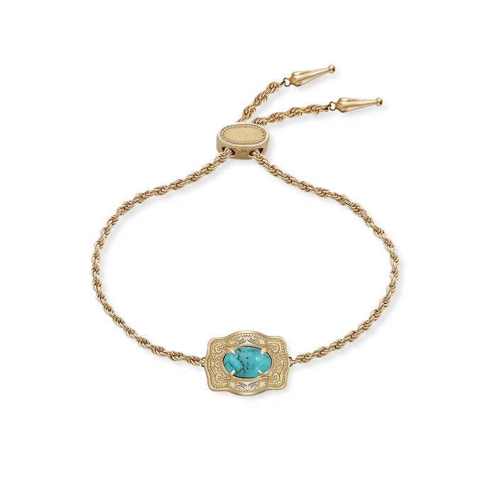 SpurWest Ultra Mini Belt Buckle Bracelet (Oasis) - Gold