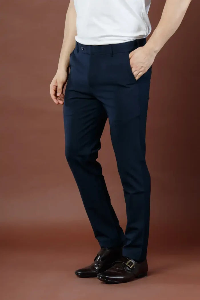 Men’s premium Twilight Blue Double Lining Flexiwaist Pants- Side view