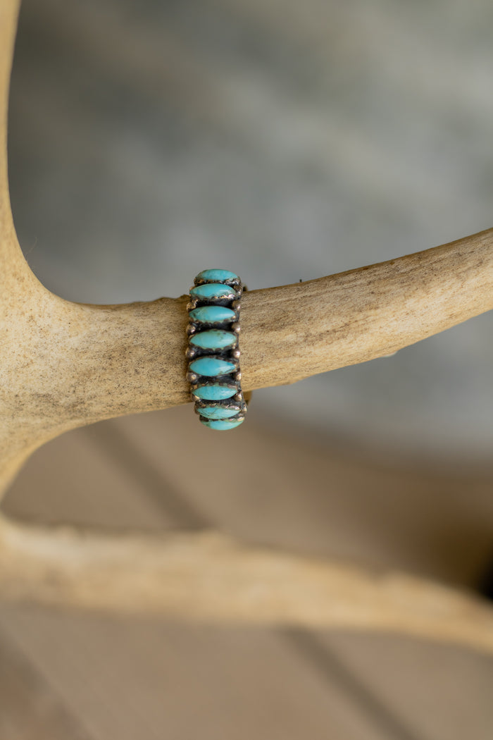 8 Stone Turquoise Ring