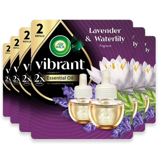 Air Wick Scented Oil Refill Lavender & Waterlily – 0.67 oz – 6 Pack