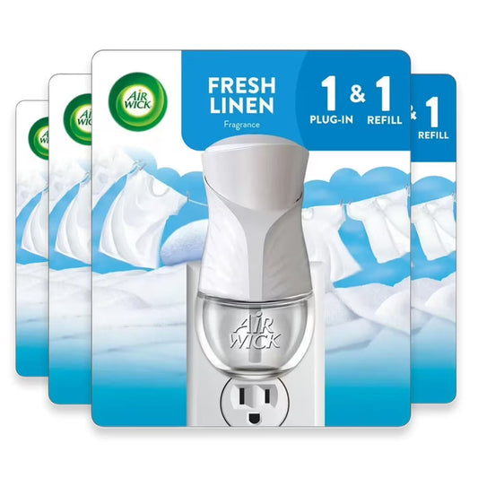 Air Wick Scented Oil Starter Kit Fresh Scent – 0.67 fl oz – 4 Pack