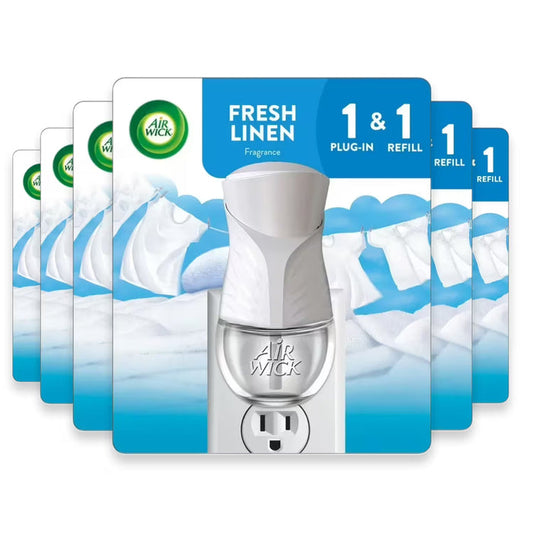 Air Wick Scented Oil Starter Kit Fresh Scent – 0.67 fl oz – 6 Pack