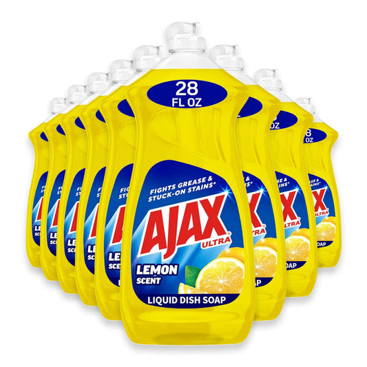 Ajax Super Degreaser Lemon Dish Liquid - 28 oz - 9 Pack