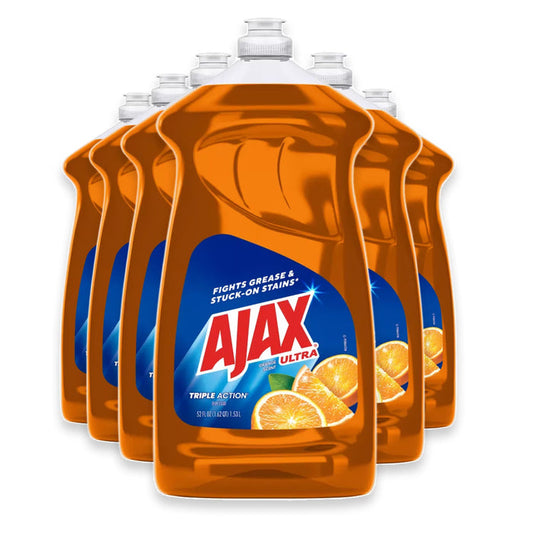 Ajax Ultra Triple Action Orange Dish Liquid - 52 oz - 6 Pack