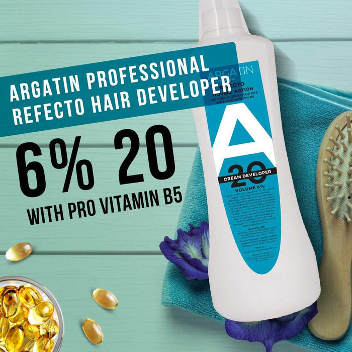 Argatin Professional "Developer 6% 20 Volume" Refecto & brown refcto color tube