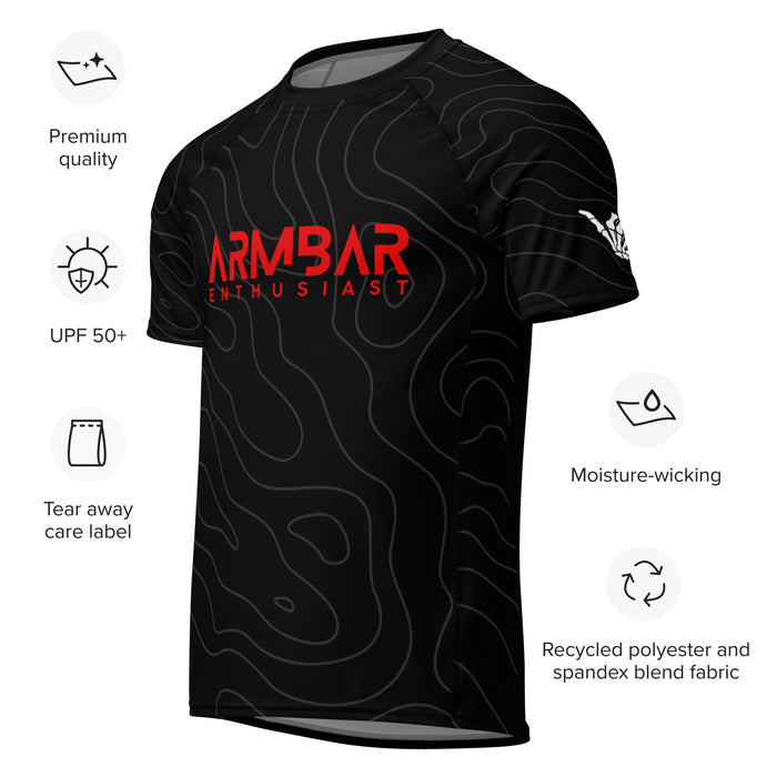 Armbar Enthusiast Men’s Rash Guard Black