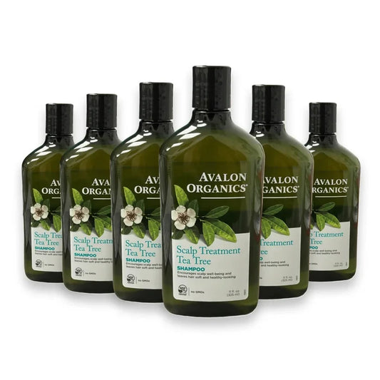 Avalon -  Organics Shampoo, Scalp Treatment, Tea Tree - 11 Oz - 6 Pack