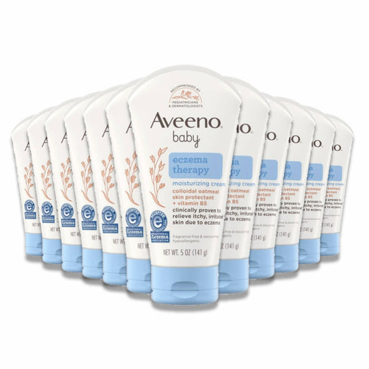 Aveeno -  Baby Eczema Therapy Moisturizing Cream Body Lotion with Oatmeal  5 Oz - 12 Pack
