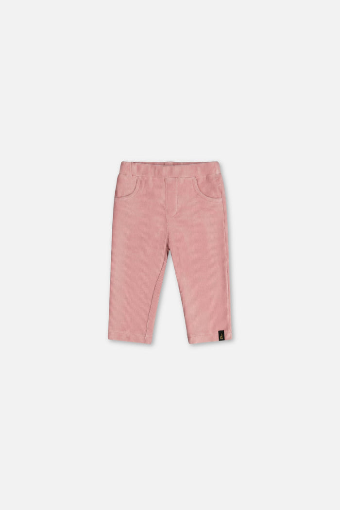 Baby Stretch Velour Treggings Pale Dusty Pink-0