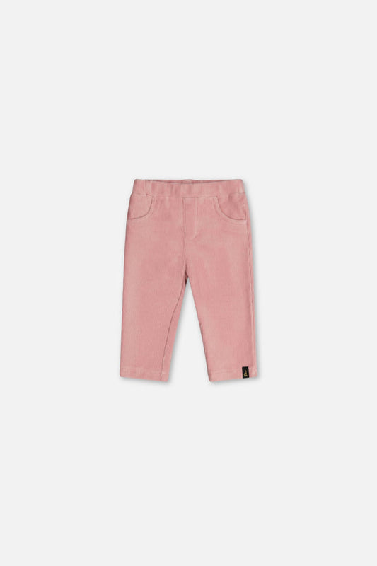 Baby Stretch Velour Treggings Pale Dusty Pink-0