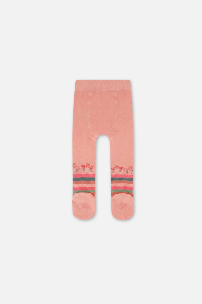 Baby Tights Very Pale Pink And Green-1