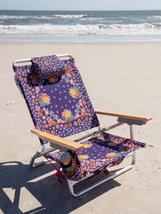 Backpack Beach Chair - Tropic Bandana Navy-view 1