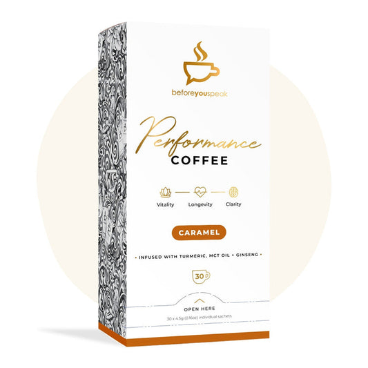 BEFORE YOU SPEAK Coffee BEFORE YOU SPEAK High Performance Coffee Caramel
