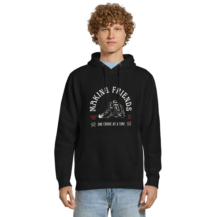 BJJ Making Friends One Choke At A Time Jiu Jitsu Hoodie