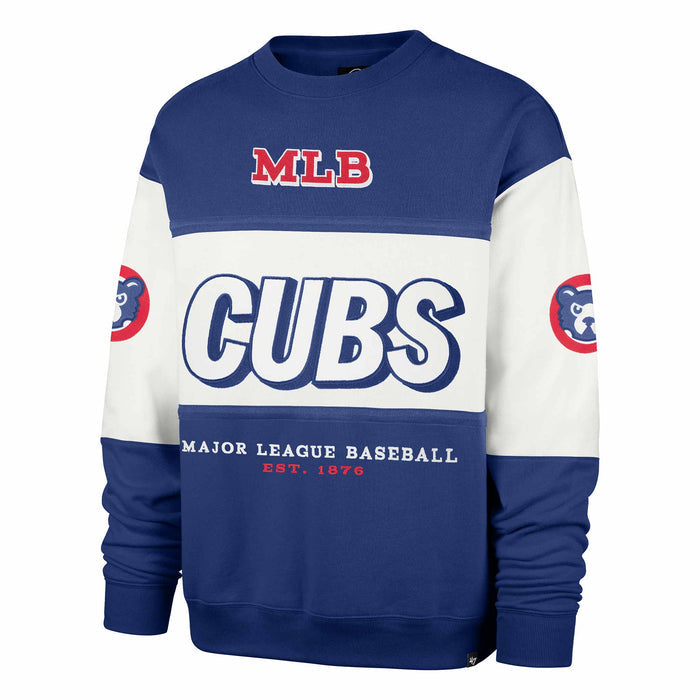 Chicago Cubs 47 Brand Royal Blue Maximalist Crewneck Sweatshirt