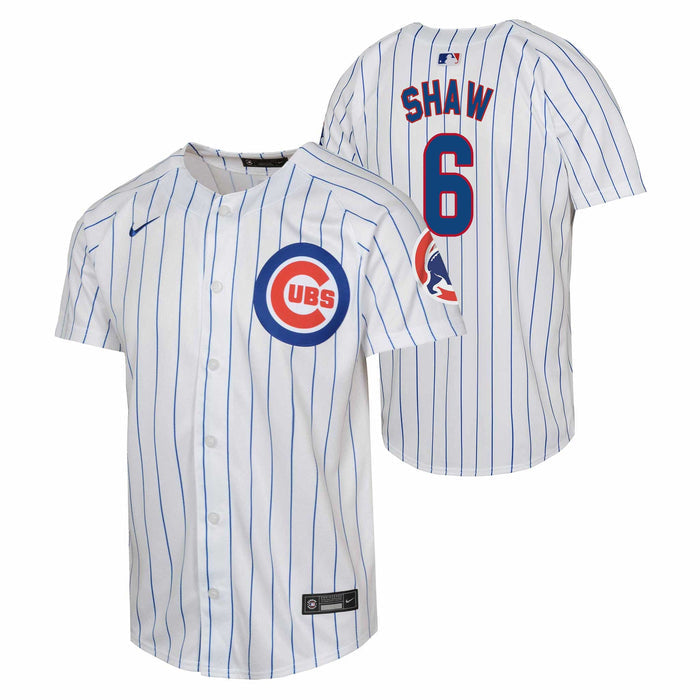 Chicago Cubs Matt Shaw Youth Nike Home Home Run Jersey With Authentic Lettering