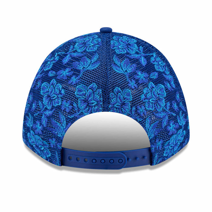 Chicago Cubs New Era Women's Navy Floral Mesh 9FORTY M Crown Adjustable Cap