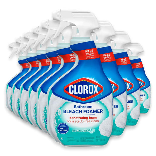 Clorox Bleach Foamer Bathroom Spray Ocean Mist - 30 oz - 9 Pack
