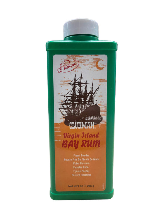 Clubman Finest Powder Virgin Island Bay Rum 9.0 oz - Palms Fashion Inc.