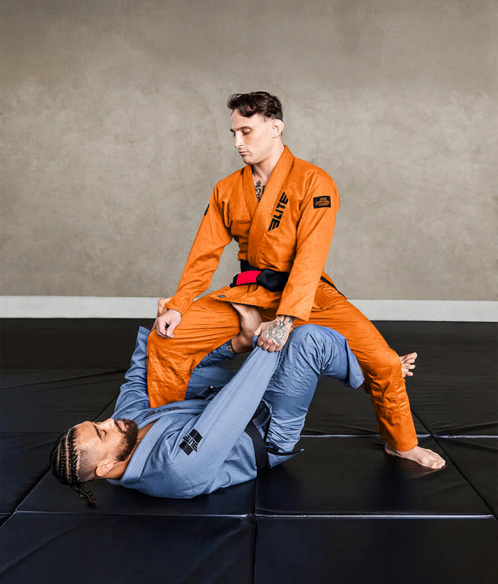 elite core orange mens preshrunk bjj gi