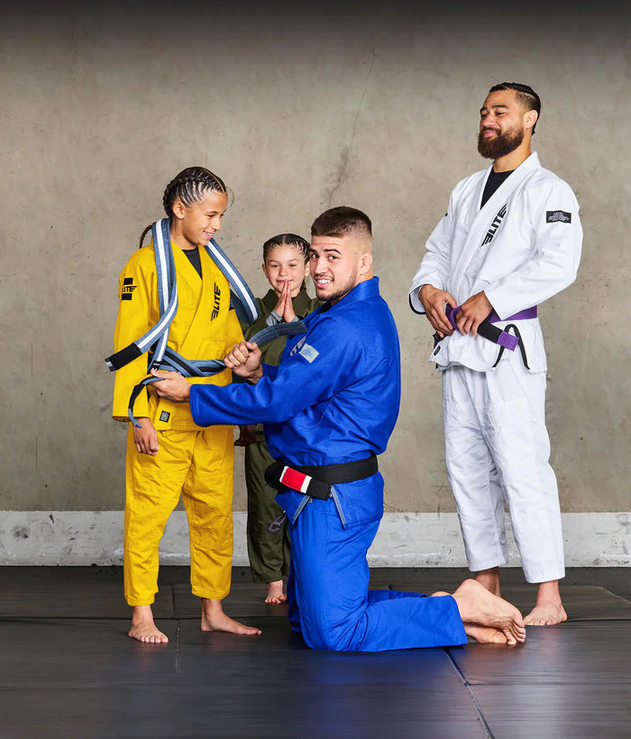 elite sports core yellow boys ibjjf approved bjj gi