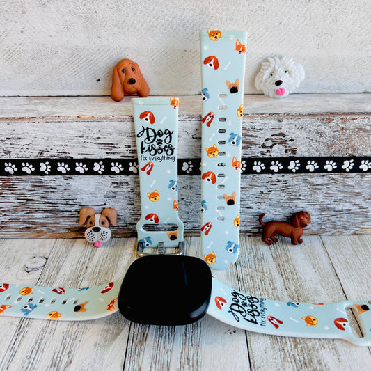 Dog Kisses Print Silicone Band For Fitbit Versa 3/4/Sense