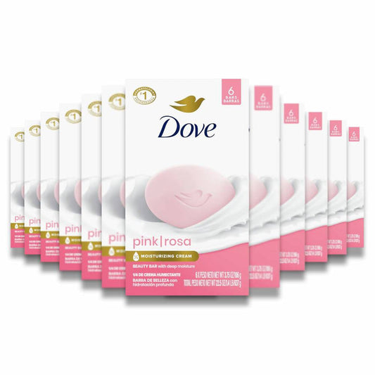 Dove - Beauty Bar Soap Gentle Skin Cleanser Pink - 3.75 OZ  6 Ct - 12 Pack (72 ct)