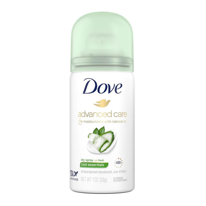 Dove Go Fresh Dry Spray Cool Essentials Antiperspirant 1 oz - 24 Pack - Travel Size