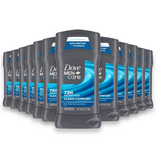 Dove Men+Care Clean Comfort Antiperspirant Stick 2.7 oz -  12 Pack