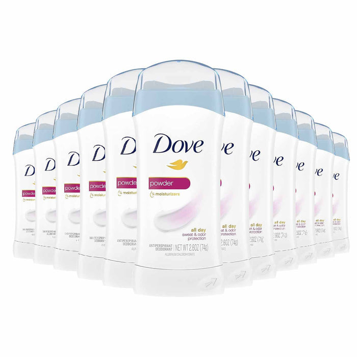 Dove Powder Invisible Solid Anti-perspirant Deodorant  2.6 Oz - 12 Pack