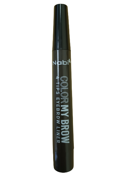 EBL24-01 GEL EYEROW LINER W/4 TIPS DARK BROWN