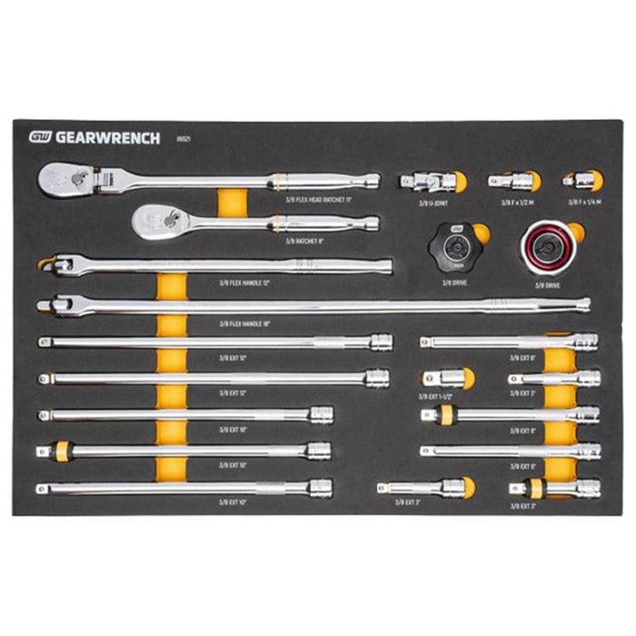 GearWrench® 16-Piece 90-Tooth Ratchet and Drive Tool Set, 3/8", 1/Each