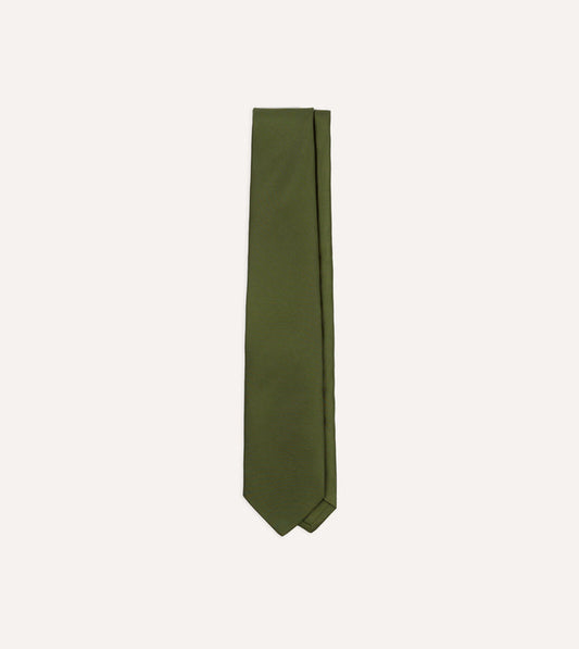 Green 50oz Silk Twill Tipped Tie