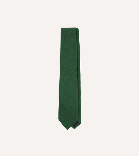 Green Pure Cashmere Solid Tipped Tie